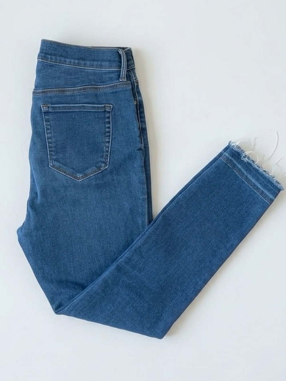 PacSun Super High Rise Jegging Size 28 Womens Blue Skinny Stretch Jeans Raw Hem